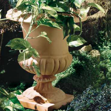 TERRA COLLECTION, Decorative flower pot  CALICE CON FOGLIE 45. 